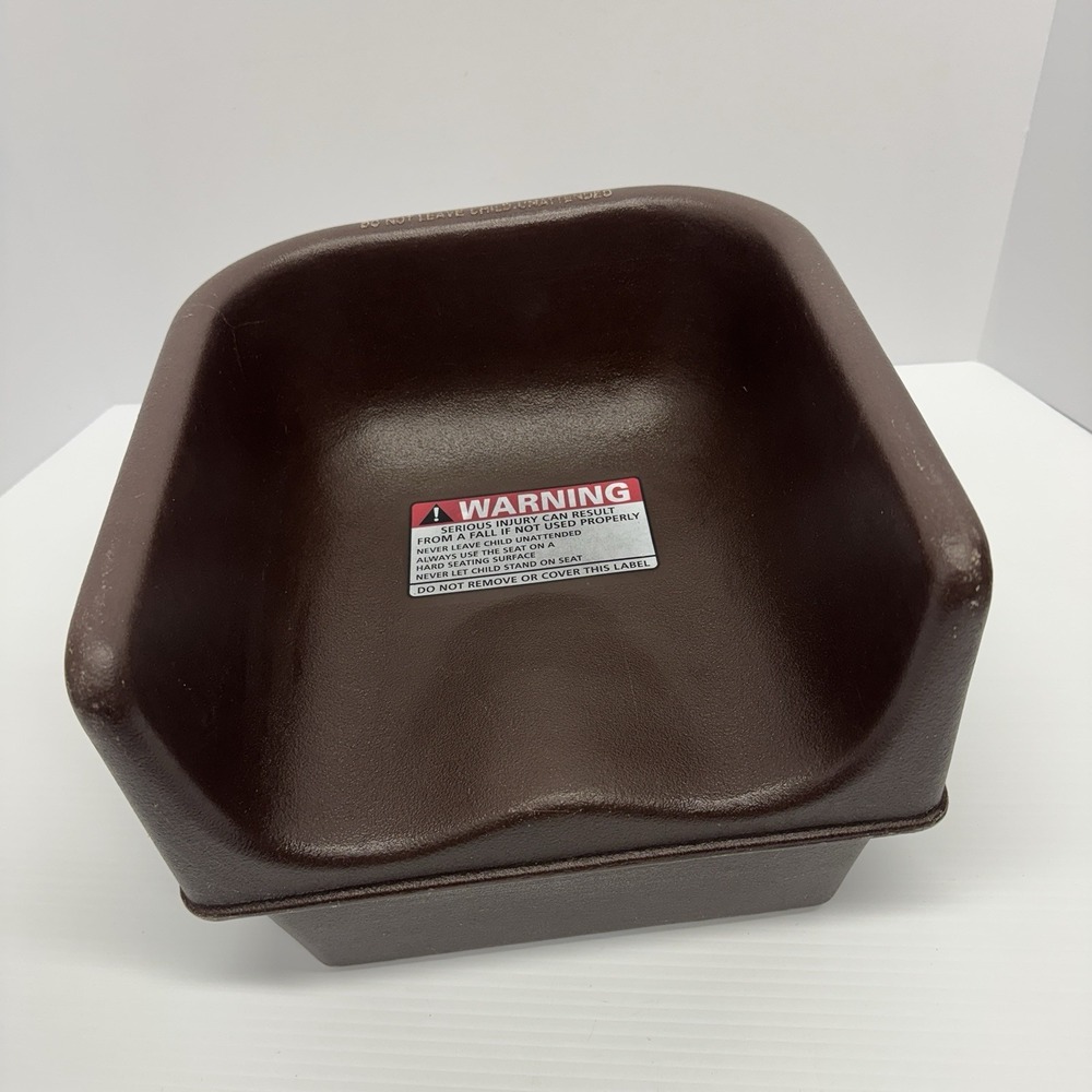 Cambro Child Booster Seat 100BC Brown Hard Plastic Restaurant Style Made in USA
